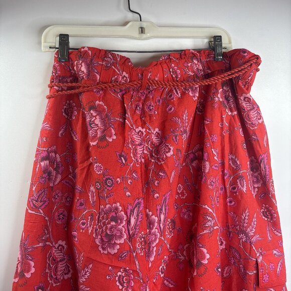 Sundance Vibrant Reef Cargo Pockets Pants Tie Front Size XXL Red/Yellow NWOT - Picture 7 of 10